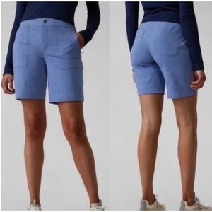 Athleta‎ Women's Trekkie Bermuda 2.0 Ripstop Hiking Shorts Cottage Blue Size 8